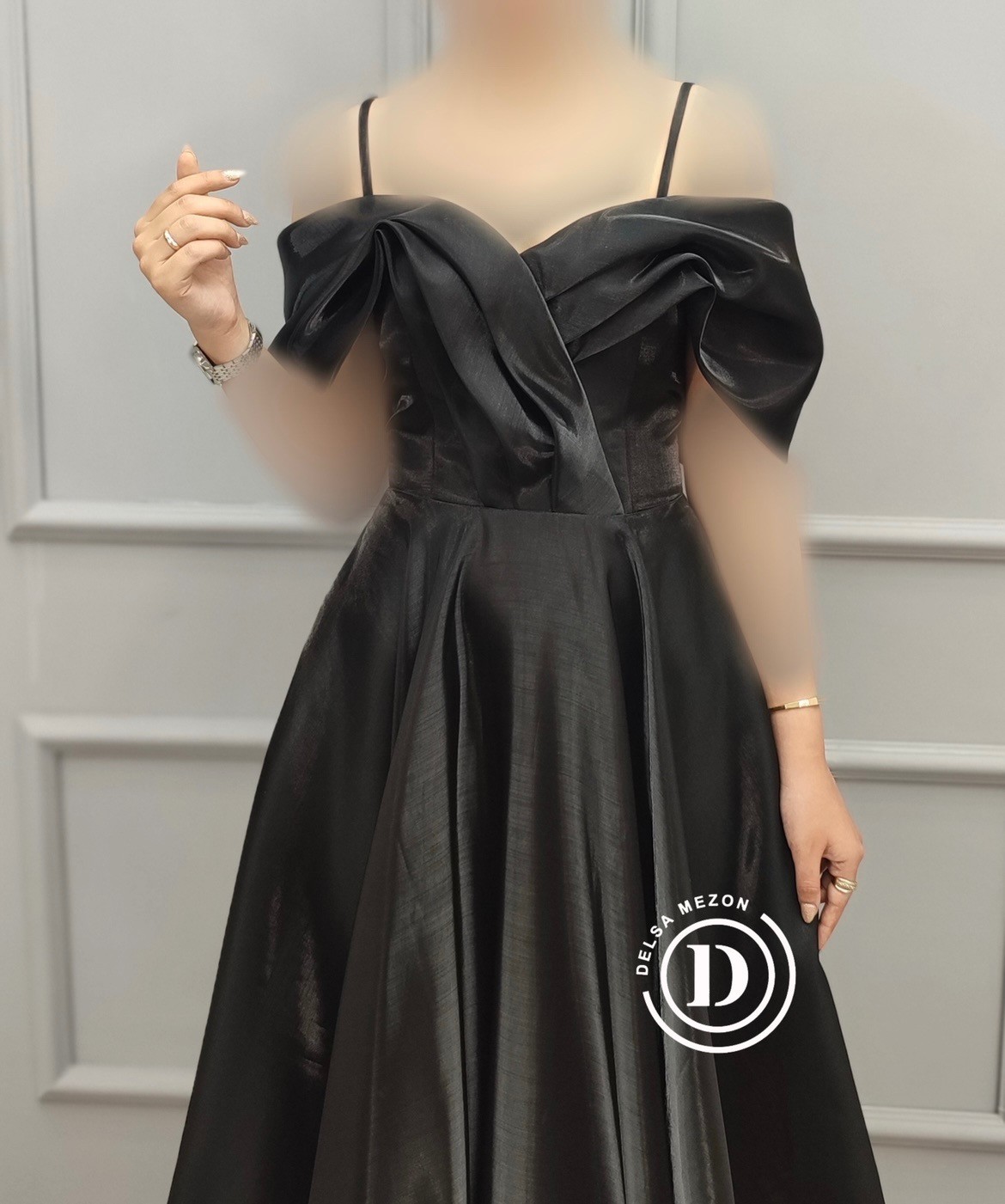 پیراهن-بلند-ساتن-براق-نیلوفر-7030